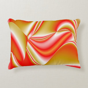 Love and Gold Abstract 3D Rainbowart Decorative Cushion