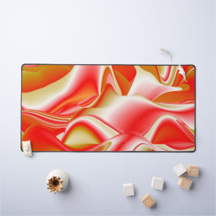 Love and Gold Abstract 3D Rainbowart Desk Mat