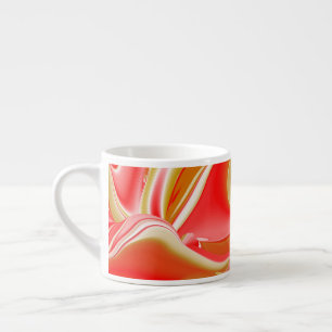 Love and Gold Abstract 3D Rainbowart Espresso Cup