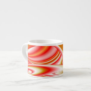 Love and Gold Abstract 3D Rainbowart Espresso Cup