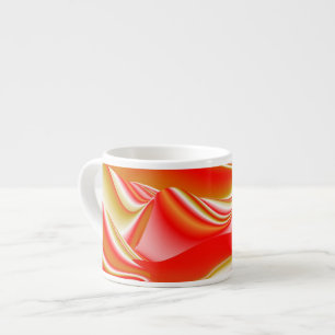 Love and Gold Abstract 3D Rainbowart Espresso Cup