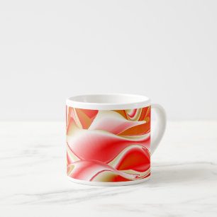 Love and Gold Abstract 3D Rainbowart Espresso Cup