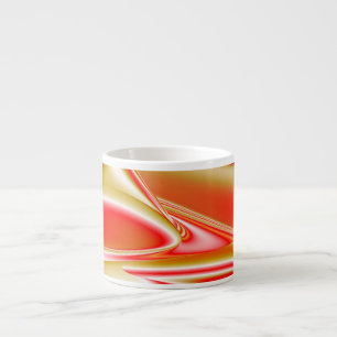 Love and Gold Abstract 3D Rainbowart Espresso Cup