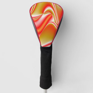 Love and Gold Abstract 3D Rainbowart Golf Head Cover