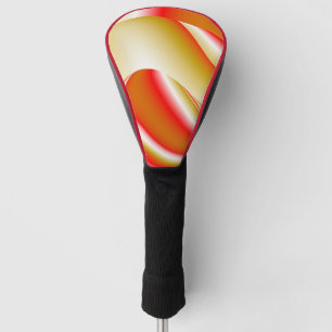 Love and Gold Abstract 3D Rainbowart Golf Head Cover