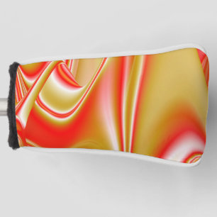 Love and Gold Abstract 3D Rainbowart Golf Head Cover