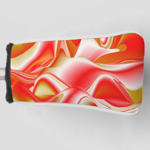 Love and Gold Abstract 3D Rainbowart Golf Head Cover