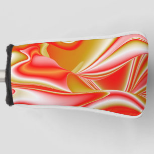 Love and Gold Abstract 3D Rainbowart Golf Head Cover
