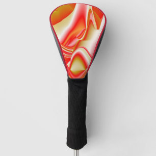 Love and Gold Abstract 3D Rainbowart Golf Head Cover
