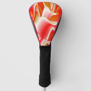 Love and Gold Abstract 3D Rainbowart Golf Head Cover