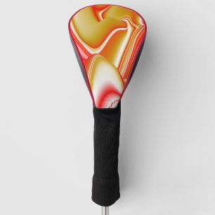 Love and Gold Abstract 3D Rainbowart Golf Head Cover