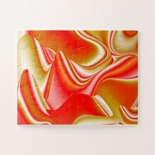 Love and Gold Abstract 3D Rainbowart Jigsaw Puzzle