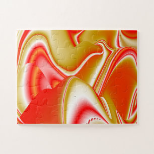 Love and Gold Abstract 3D Rainbowart Jigsaw Puzzle