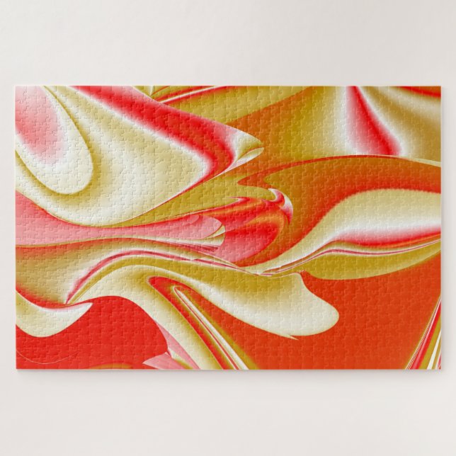 Love and Gold Abstract 3D Rainbowart Jigsaw Puzzle (Horizontal)