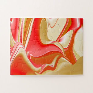 Love and Gold Abstract 3D Rainbowart Jigsaw Puzzle