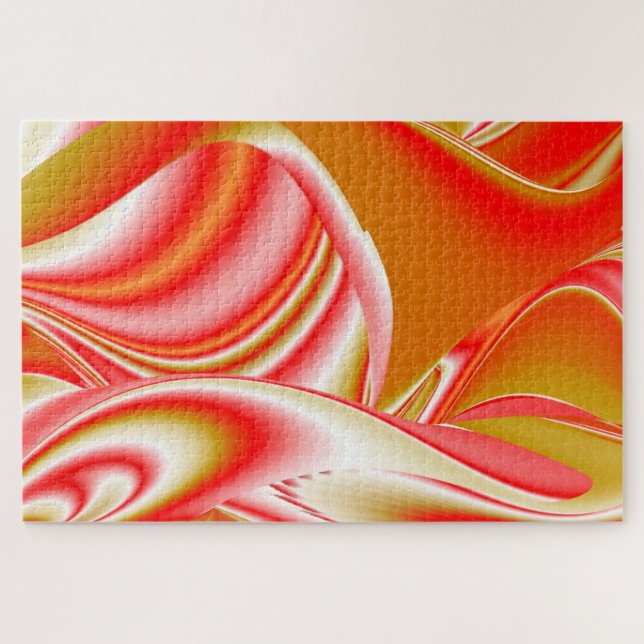 Love and Gold Abstract 3D Rainbowart Jigsaw Puzzle (Horizontal)