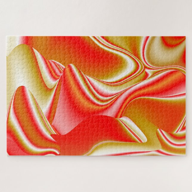 Love and Gold Abstract 3D Rainbowart Jigsaw Puzzle (Horizontal)