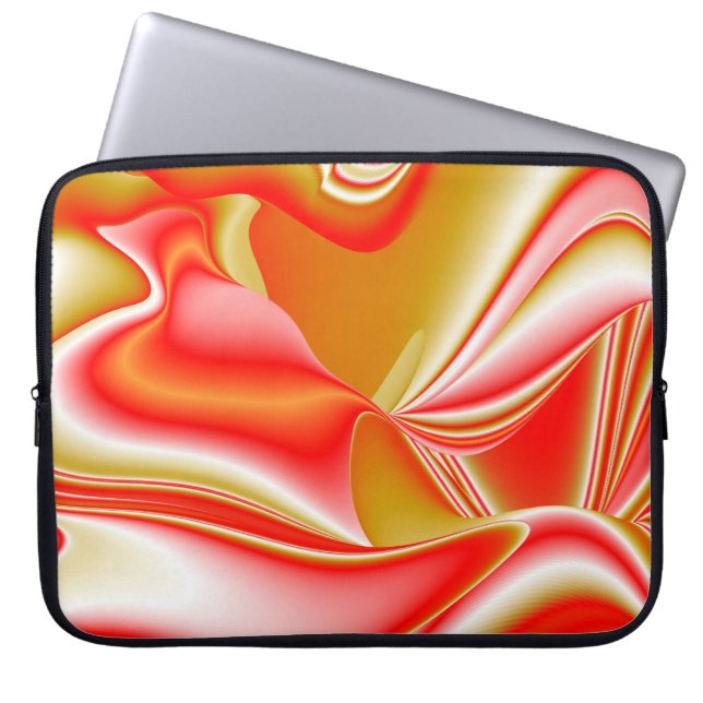 Love and Gold Abstract 3D Rainbowart Laptop Sleeve (Front)