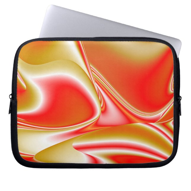 Love and Gold Abstract 3D Rainbowart Laptop Sleeve (Front)