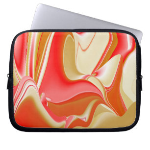 Love and Gold Abstract 3D Rainbowart Laptop Sleeve