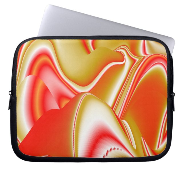 Love and Gold Abstract 3D Rainbowart Laptop Sleeve (Front)