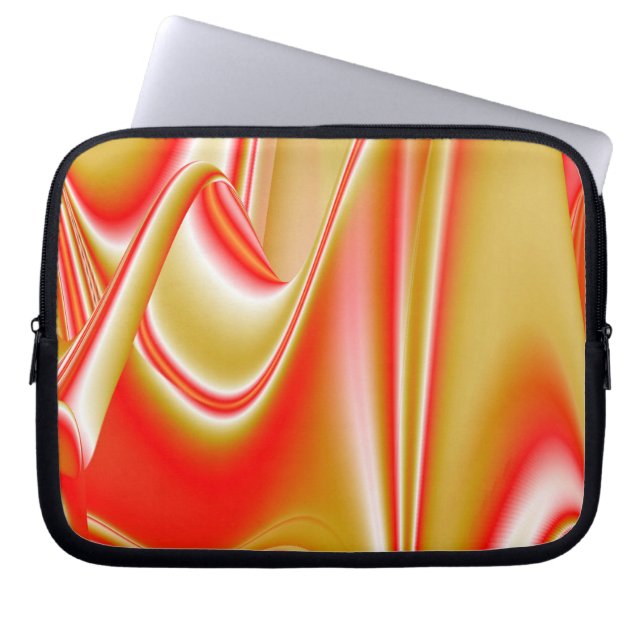 Love and Gold Abstract 3D Rainbowart Laptop Sleeve (Front)