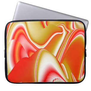 Love and Gold Abstract 3D Rainbowart Laptop Sleeve