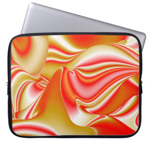 Love and Gold Abstract 3D Rainbowart Laptop Sleeve