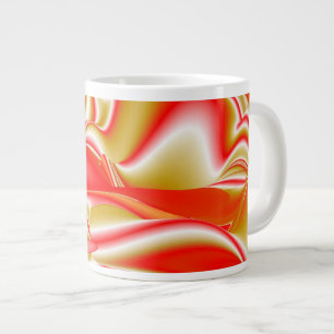 Love and Gold Abstract 3D Rainbowart Large Coffee Mug