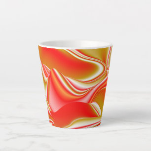 Love and Gold Abstract 3D Rainbowart Latte Mug