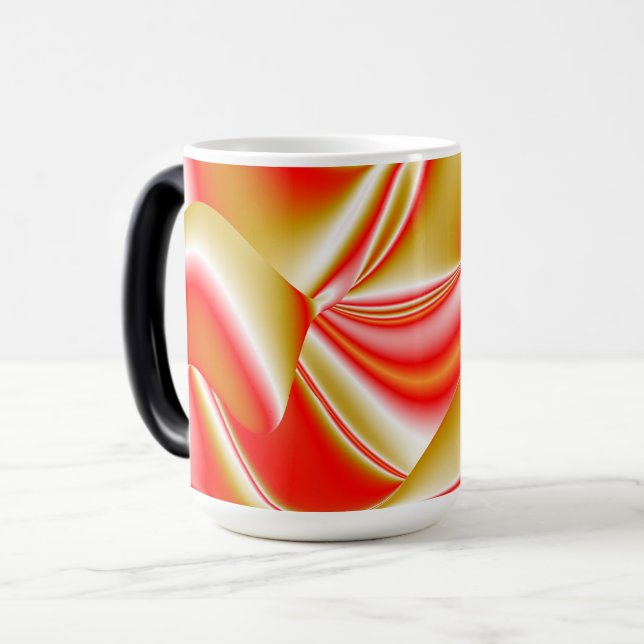 Love and Gold Abstract 3D Rainbowart Magic Mug (Front Left)