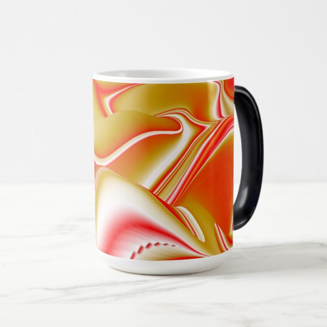 Love and Gold Abstract 3D Rainbowart Magic Mug (Front Right)