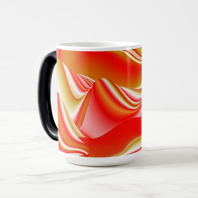 Love and Gold Abstract 3D Rainbowart Magic Mug (Front Left)