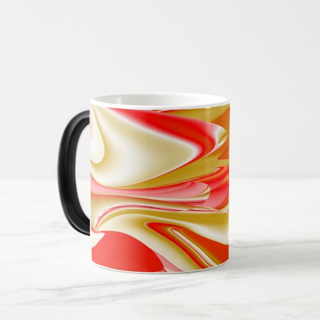 Love and Gold Abstract 3D Rainbowart Magic Mug (Front Left)
