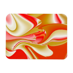 Love and Gold Abstract 3D Rainbowart Magnet