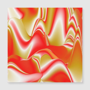 Love and Gold Abstract 3D Rainbowart Magnetic Card