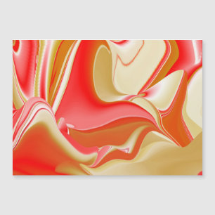 Love and Gold Abstract 3D Rainbowart Magnetic Card