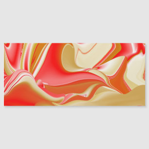 Love and Gold Abstract 3D Rainbowart Magnetic Card