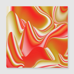 Love and Gold Abstract 3D Rainbowart Magnetic Card