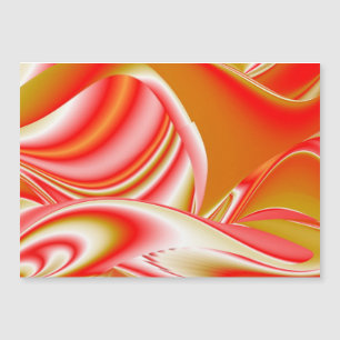 Love and Gold Abstract 3D Rainbowart Magnetic Card