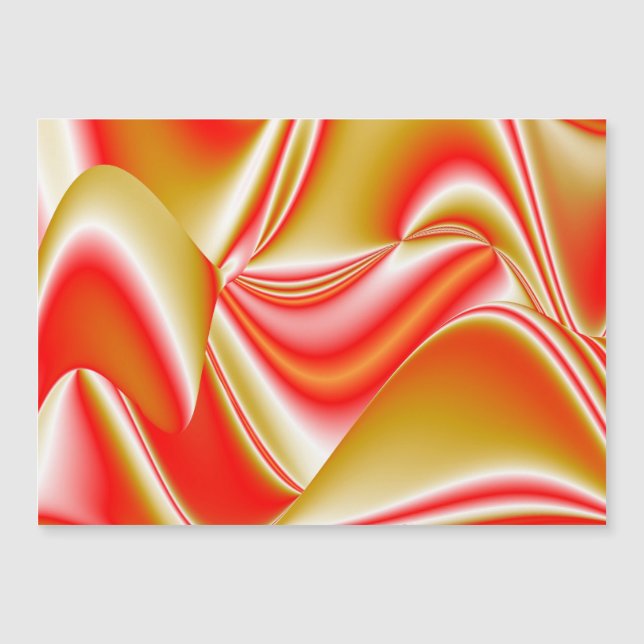 Love and Gold Abstract 3D Rainbowart Magnetic Card (Front)