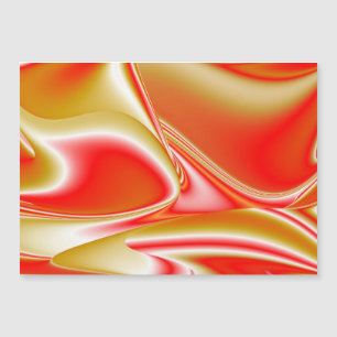 Love and Gold Abstract 3D Rainbowart Magnetic Card