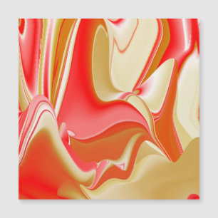 Love and Gold Abstract 3D Rainbowart Magnetic Card