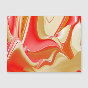 Love and Gold Abstract 3D Rainbowart Magnetic Card