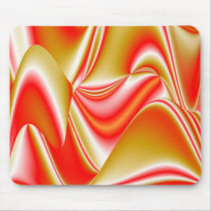 Love and Gold Abstract 3D Rainbowart Mouse Mat
