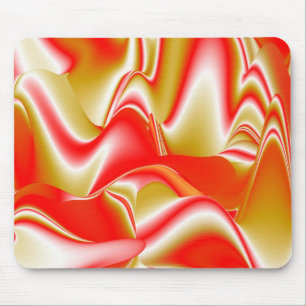 Love and Gold Abstract 3D Rainbowart Mouse Mat