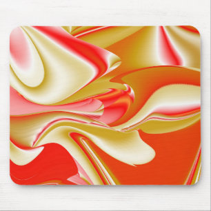 Love and Gold Abstract 3D Rainbowart Mouse Mat