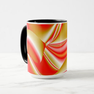 Love and Gold Abstract 3D Rainbowart Mug
