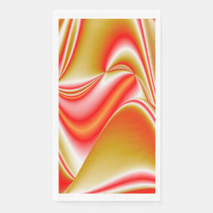Love and Gold Abstract 3D Rainbowart Napkin