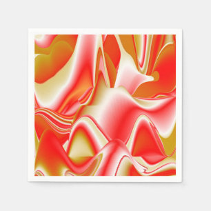 Love and Gold Abstract 3D Rainbowart Napkin